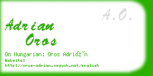 adrian oros business card